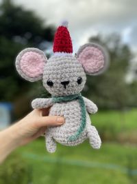 Crochet Christmas Mouse