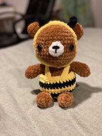 Crochet Bear in Bee Costume