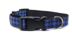 Royal Blue Tartan Designer Collar