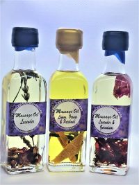 Bath &amp; Massage Oils - Lavender &amp; Geranium - Lemon, Orange &amp; Patchouli