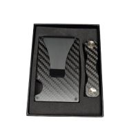 Carbon Fibre RFID Credit Card Wallet and Smartkey Ring Set