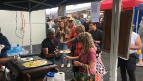 Masala Dosa cooked on a BBQ