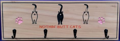 Nothin&#039; Butt Cats Key Holder