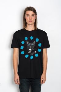 Native Singing Cats Men&#039;s Sovereign Tee, Cerulean Blue