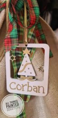 Personalised Christmas bag tag