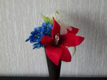 Cemetery Silk Flower Spike arrangement