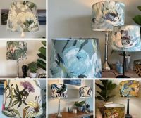 Montage of light shades and stands